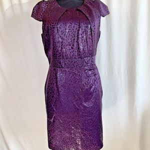 Kate Spade Purple Shimmer Sheath Dress - Size 4 Small
